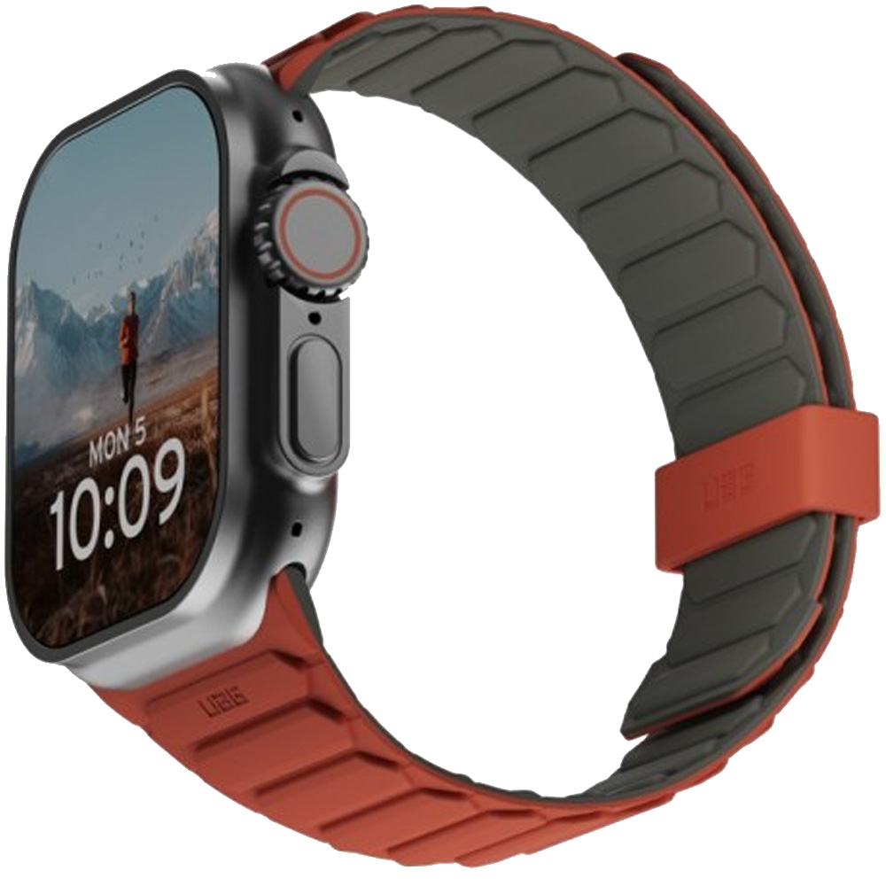 Pasek silikonowy Urban Armor Gear Pathfinder do Apple Watch 49/46/45/44 mm, pomarańczowo-zielony